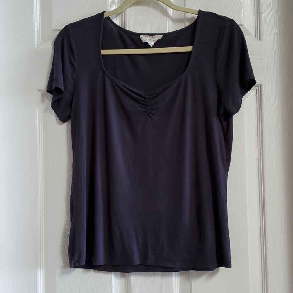 🌻 Pink Rose Top • Blue • SZ L